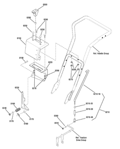 Controls Group Diagram and Parts List for 1695952 2010 Briggs and Stratton Snow Blower